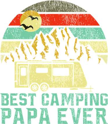 Best Camping Papa Ever Vintage Camper Beanie