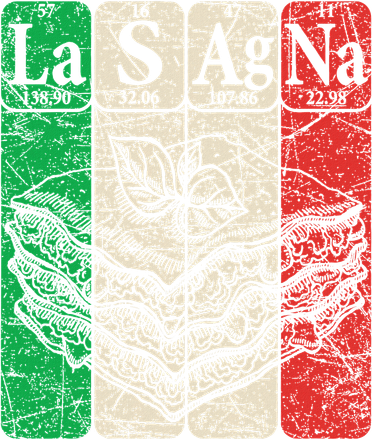 Italian Lasagna Periodic Table Elements Italian Flag Lasagna Tote Bag