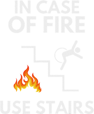 In Case Of Fire Use Stairs Funny Disabled Wheelchair Women's Long Sleeve Shirt