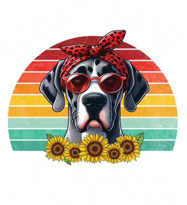 Retro Dog Mama Floral Great Dane Dog Lovers MotherS Day Gift Ornament