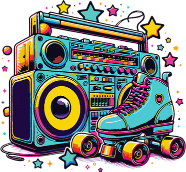 Retro Rollerskates Funny 80S Roller Skating Girl Kids T-Shirt