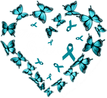 IM A Survivor Ovarian Cancer Awareness Teal Butterfly Heart Funny Gift Hat