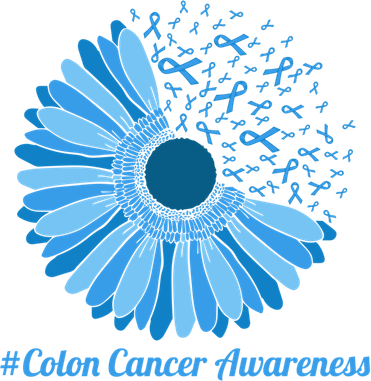 Sunflower Blue Colon Cancer Awareness Warrior Gift Toddler Long Sleeve