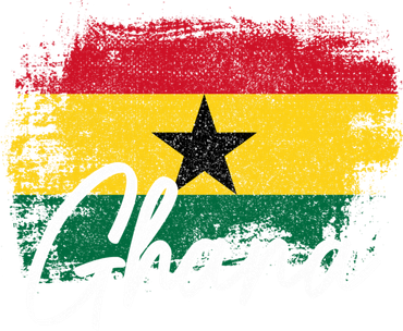 Ghana Vintage Flag Ghanaian Pride Roots Africa Gift Kids Long Sleeve Shirt