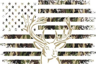 Camo Usa Flag Deer Elk Buck Camoflage Hunting Hunter Button