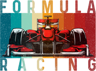 Retro Vintage Formula Racing Car Silhouette Race Car Formula Kids Hoodie