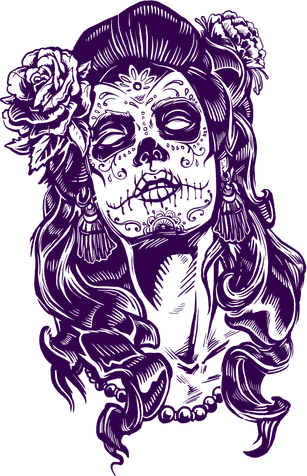 Day Of The Dead Illustration Skeleton Doddie Hoodie