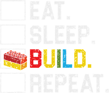 Eat Sleep Build Repeat Master Builder Bricks Blocks Women's V-Neck T-Shirt