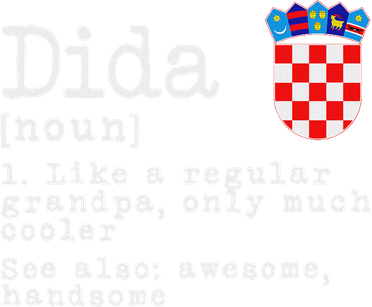 Dida Definition Funny Croatian Dad Croatia Flag Father’S Day Beanie