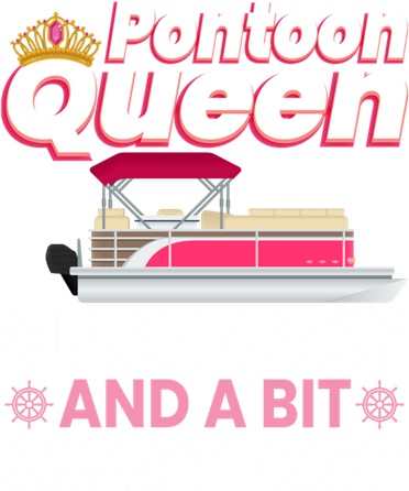 Pontoon Queen Gift For Pontoon Boating Mom Lover Gift Women's Hoodie