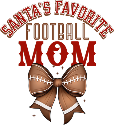 SantaS Favorite Football Mom Christmas High School College Gift Button