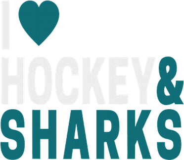 I Love Hockey & Sharks Joke For Hockey Lovers Beanie