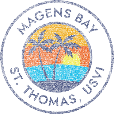 Magens Bay St. Thomas Usvi Vintage Sunset Faded Distressed Transport Backpack