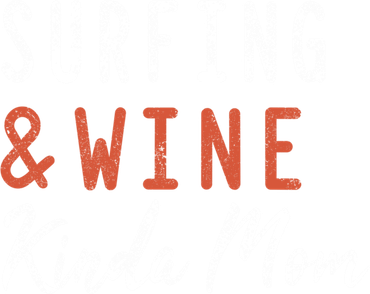 Surfing And Wine Kinda Mom Surfer Hawaiian Surfboard Great Gift Women's Tank Top