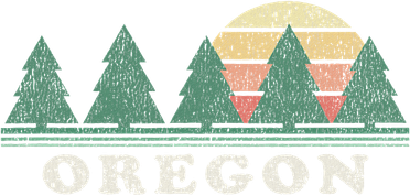 Oregon Or Vintage Graphic Retro 70s Design Polo