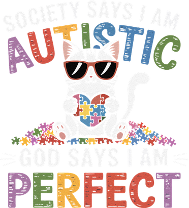 Society Says I Am Autistic God Says I Am Perfect Autism Cat Tank Top