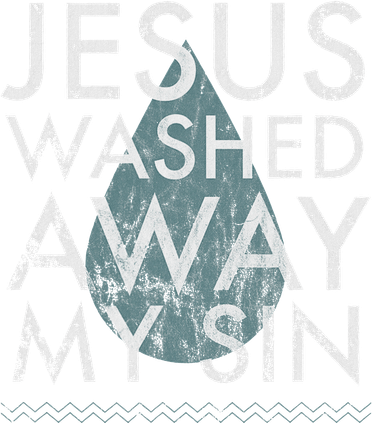 Baptism Quote Water Drop Jesus Washed Away Sin Baptized Gift Women's Dry Zone Grid Polo
