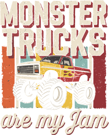 Retro Monster Trucks Are My Jam Vintage Monster Truck Women's Sweatshirt