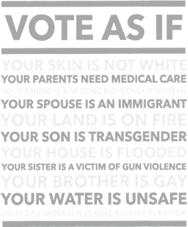 Vote As If Your Skin Is Not White Vote Blue Golf Towel