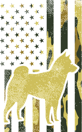 Camo Us Flag Shiba Inu Akita Pet Japanese Dog Patriotic Gift Baby Bodysuit
