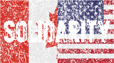 Canada America Flags Together In Solidarity Women's Tank Top