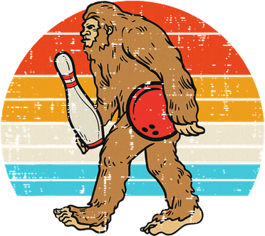 Bigfoot Sasquatch Bowling Retro Bowler Team Women Bucket Hat