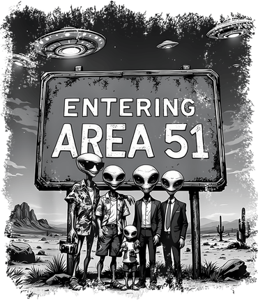 Aliens Group Photo Entering Area 51 Funny Ufo Uap Conspiracy Bucket Hat