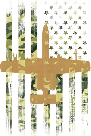 A 10 Thunderbolt Ii Warthog Camo Flag Military Airplane Women's Long Sleeve Shirt