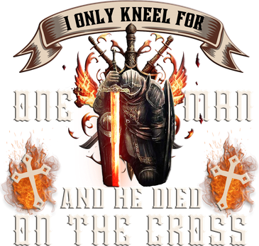 Kneel For One Man And He Died On The Cross Button