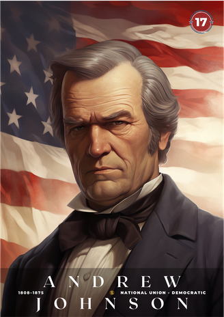 Andrew Johnson 17th President Of The United States Portrait Coffee Mug