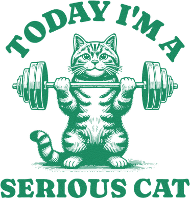Today IM A Serious Cat Lifting Weights Gym Fitness Coaster