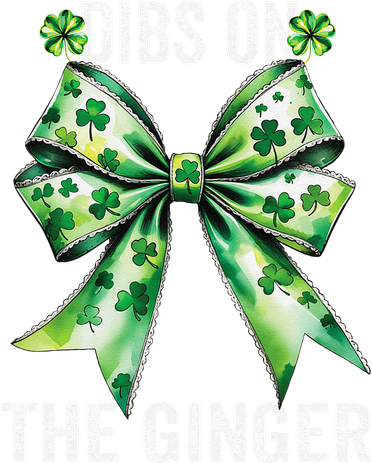 Dibs On The Ginger St PatrickS Coquette Bow Shamrock Women Beanie