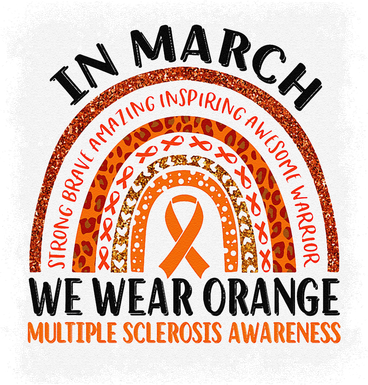 Multiple Sclerosis Awareness Ms Rainbow We Wear Orange Long Sleeve Shirt