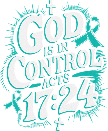 God Is In Control Survivor Ovarian Cancer Awareness Button