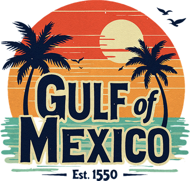 Vintage Gulf Of Mexico Palm Trees Ocean Sunset Coastal Retro Mousepad