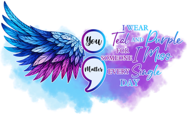In September We Wear Teal And Purple Ribbon Suicide Prevention Gift Button