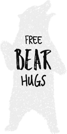 Free Bear Hugs From A Huge White Bear. Funny Bear Hug Women's T-Shirt
