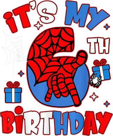 It'S My 6th Birthday Spider Theme Party Boy Birthday Present Doggie Tank