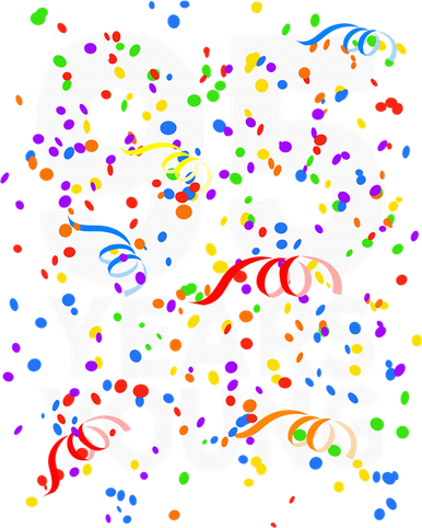 95 Years Young Happy 95th Birthday Confetti T-Shirt