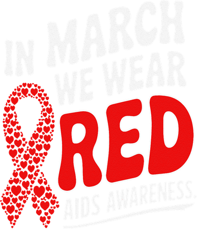In March We Wear Red HIV AIDS Awareness Aids Hiv Warrior Tumbler