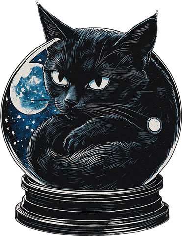 Cosmic Black Cat Crystal Globe Baby Bodysuit