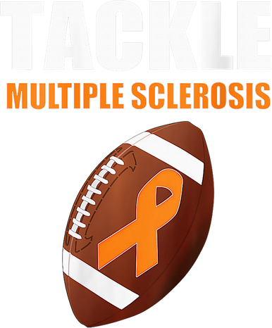 Football Orange Ribbon Multiple Sclerosis Awareness Tote Bag