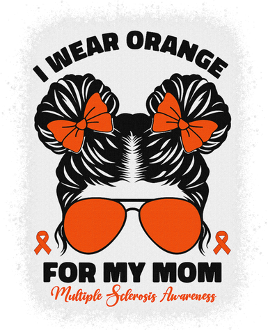 I Wear Orange For My Mom Ms Multiple Sclerosis Awareness Polo