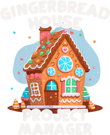 Cute Christmas Gingerbread House Project Manager Apron