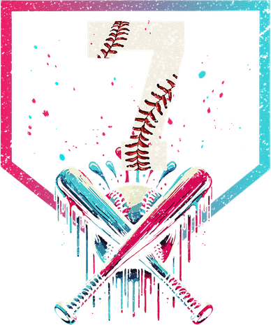 7th Birthday Baseball Home Plate Drip Ice Cream Sprinkle 1 Gift Backpack