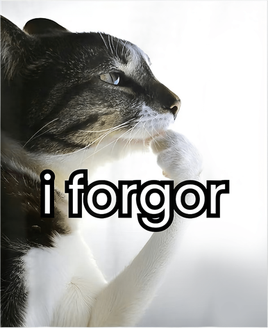 funny silly cat meme i forgor cringe brainrot meme Toddler T-Shirt