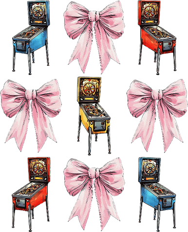 Funny Mama Pinball Machine Coquette Bow Pinball Arcade Game Hoodie