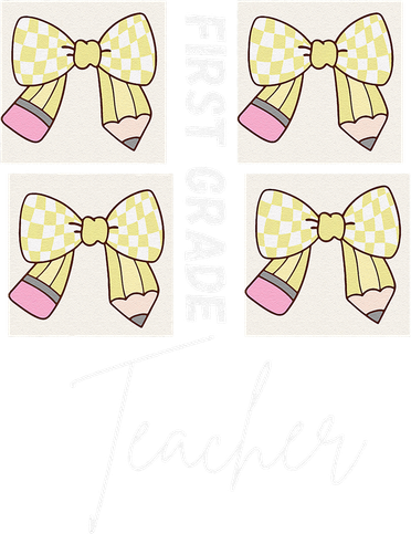 First Grade Teacher Checkered Grid Coquette Bow Toddler Hoodie