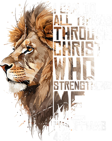 Philippians Christian Bible Verse Funny Lion Graphic Novelty Toddler T-Shirt
