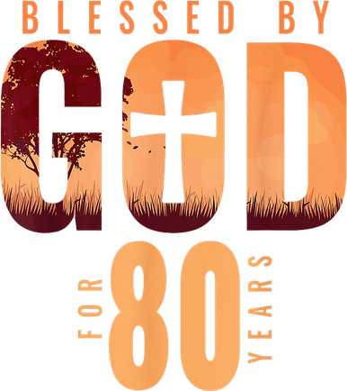 Blessed By God For 80 Years 80th Birthday Religious Theme Kids T-Shirt